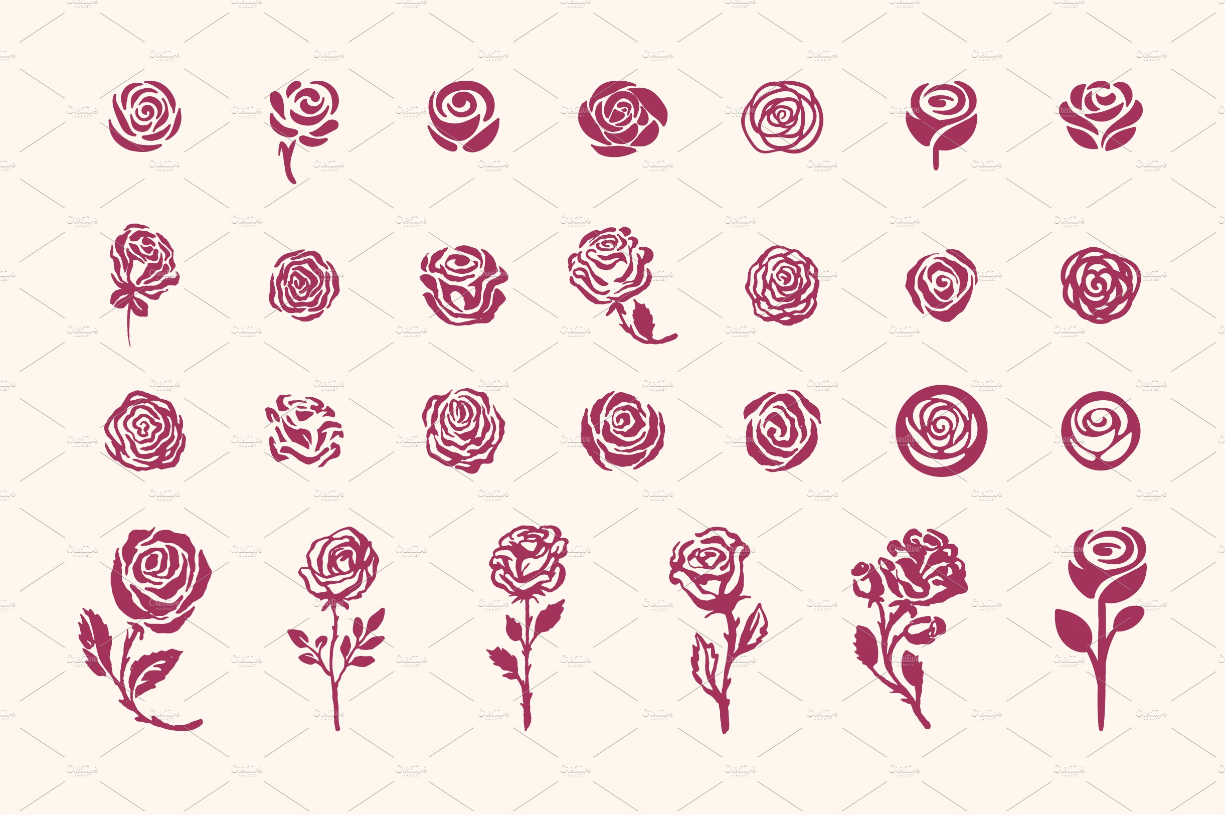 27 Rose symbols icon cover image.
