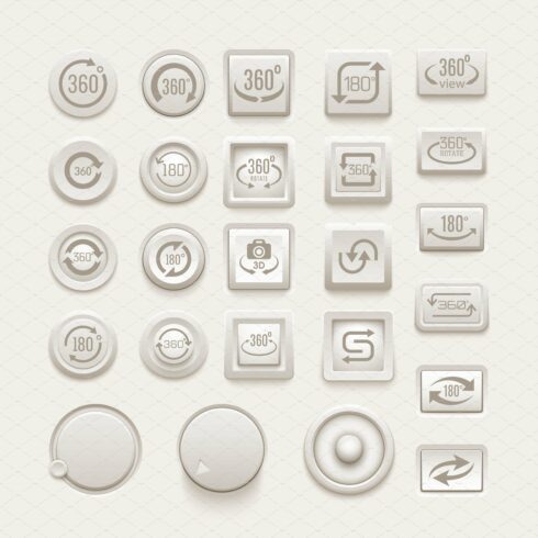 Rotate buttons vector set cover image.