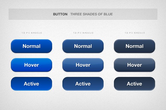 Rounded and Solid Buttons preview image.