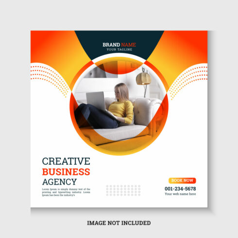 Digital business marketing social media post design template cover image.