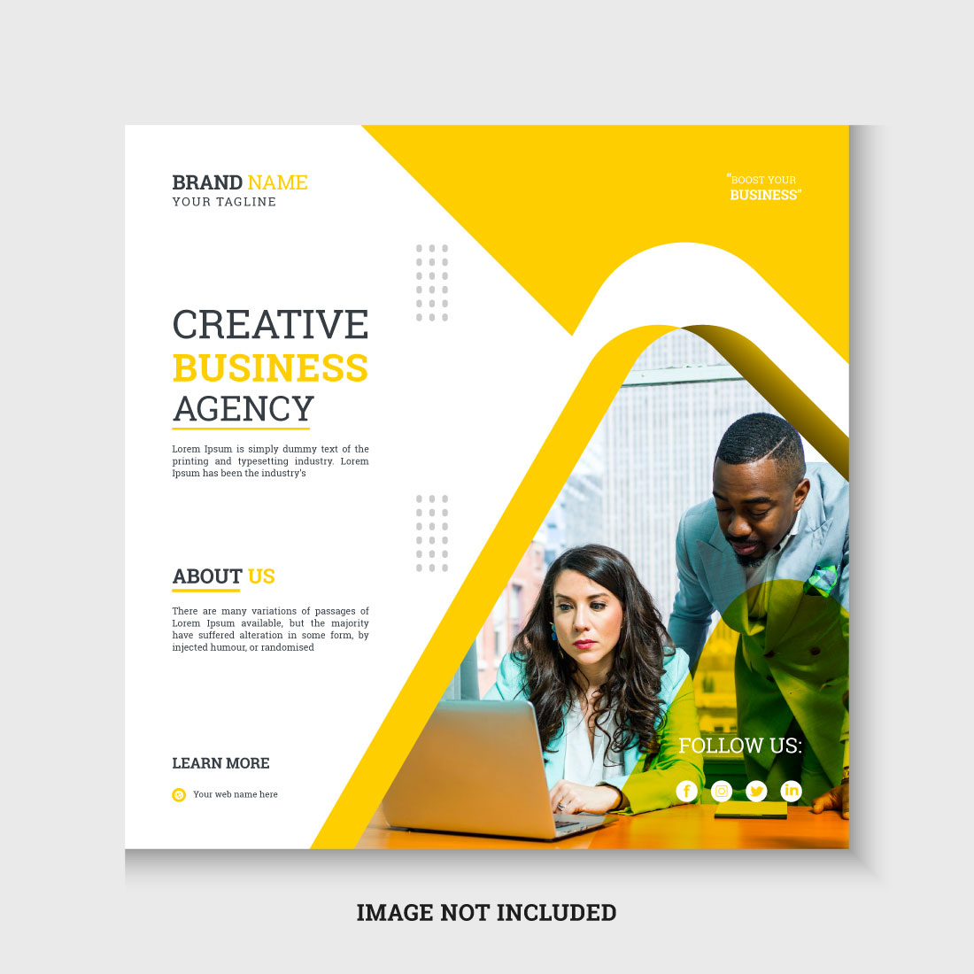 Digital marketing social media and instagram post design template cover image.