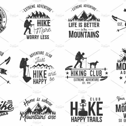 Hiking club badge. cover image.