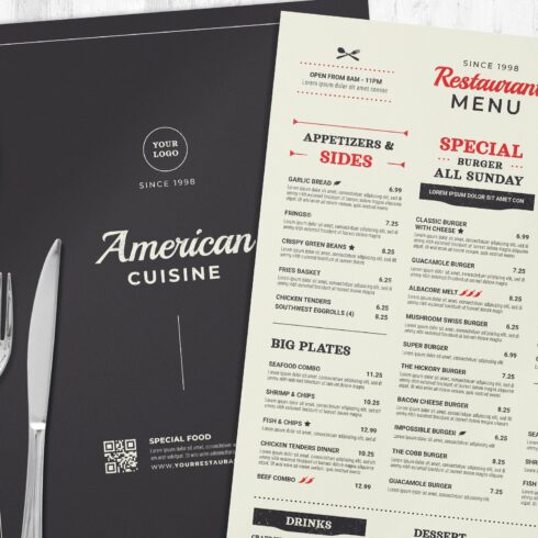 Rustic BBQ Menu Templates cover image.