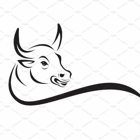 Vector of a bull head design. cover image.