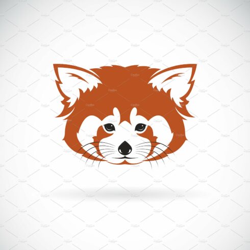 Vector of red panda head design. cover image.