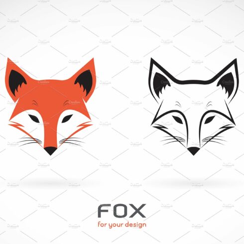Vector of fox head design. Animals. cover image.