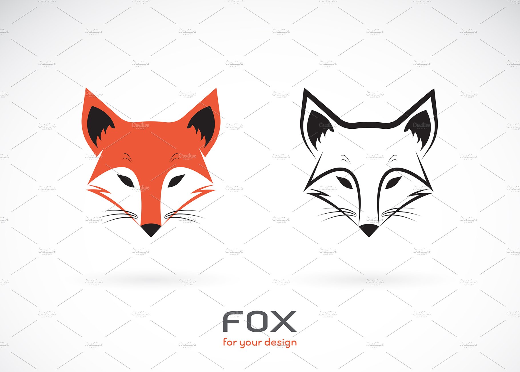 fox head drawings