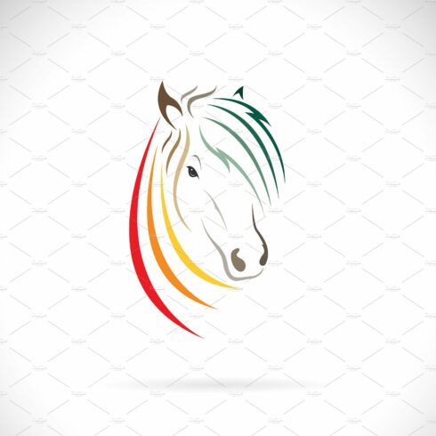 Vector of horse head design. Animals cover image.