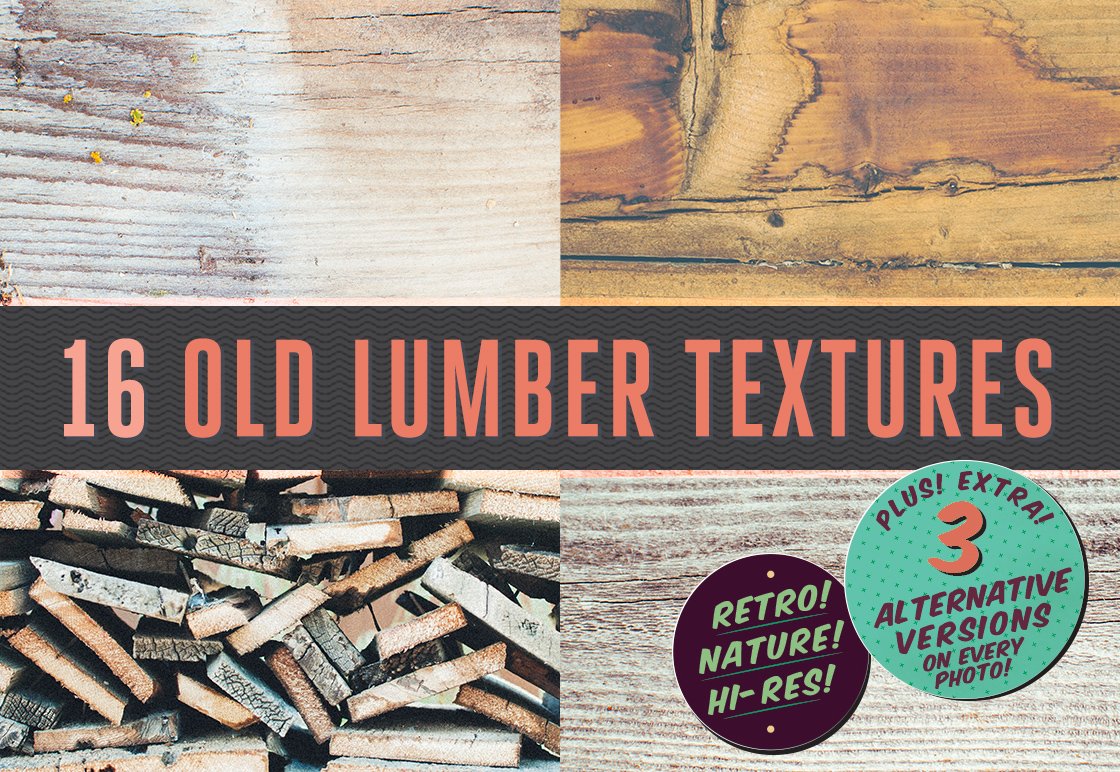 16 Old Lumber Textures cover image.