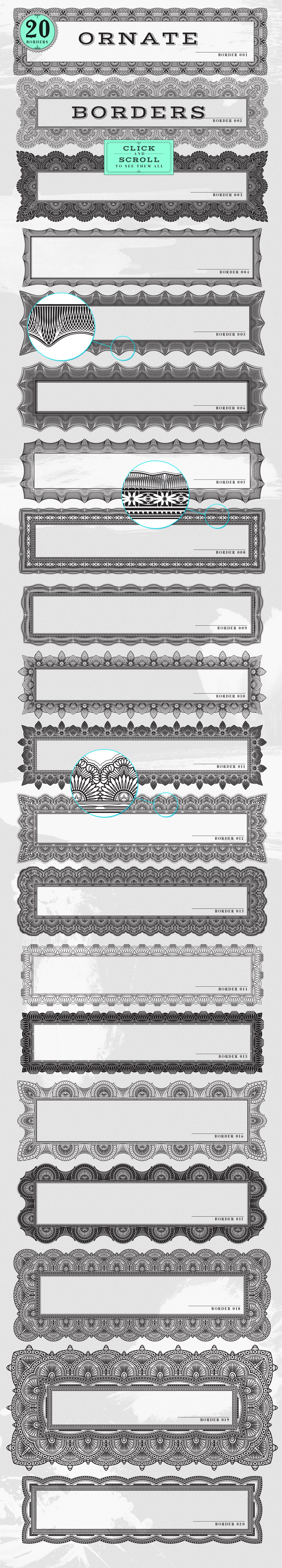 Certificate Style Ornate Brushes preview image.