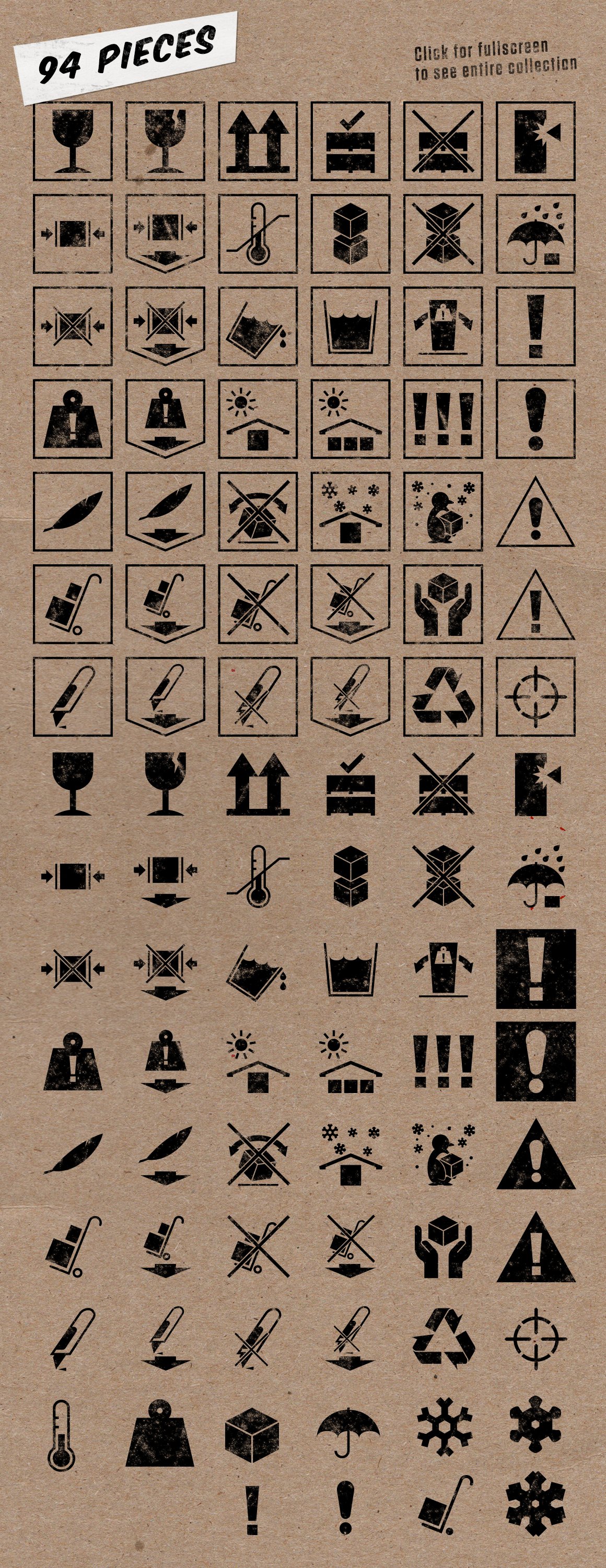 Travel Wise Shipping Labels Icon Set preview image.