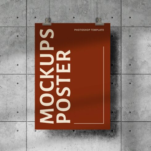 Poster Mockup Concrete Background cover image.