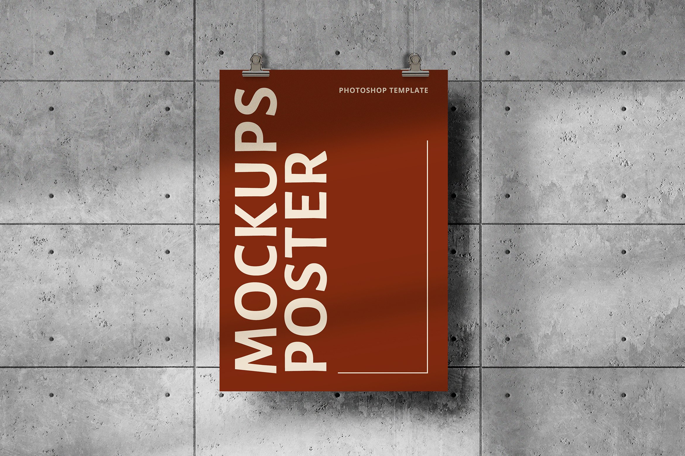 Poster Mockup Concrete Background cover image.