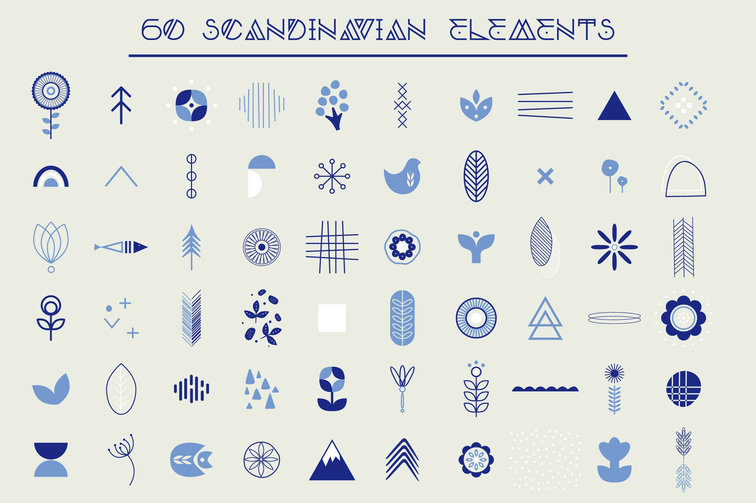 180 Scandinavian Patterns Bundle preview image.