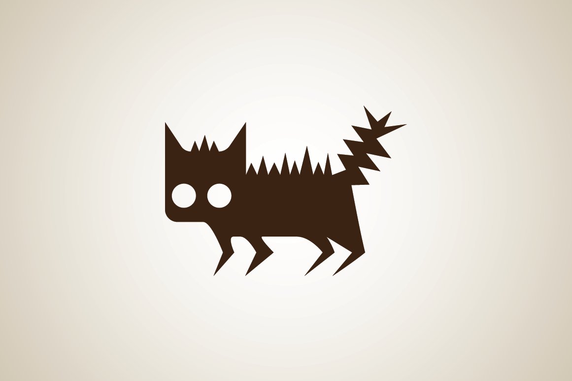 scared cat pet veterinary logo template 05 97