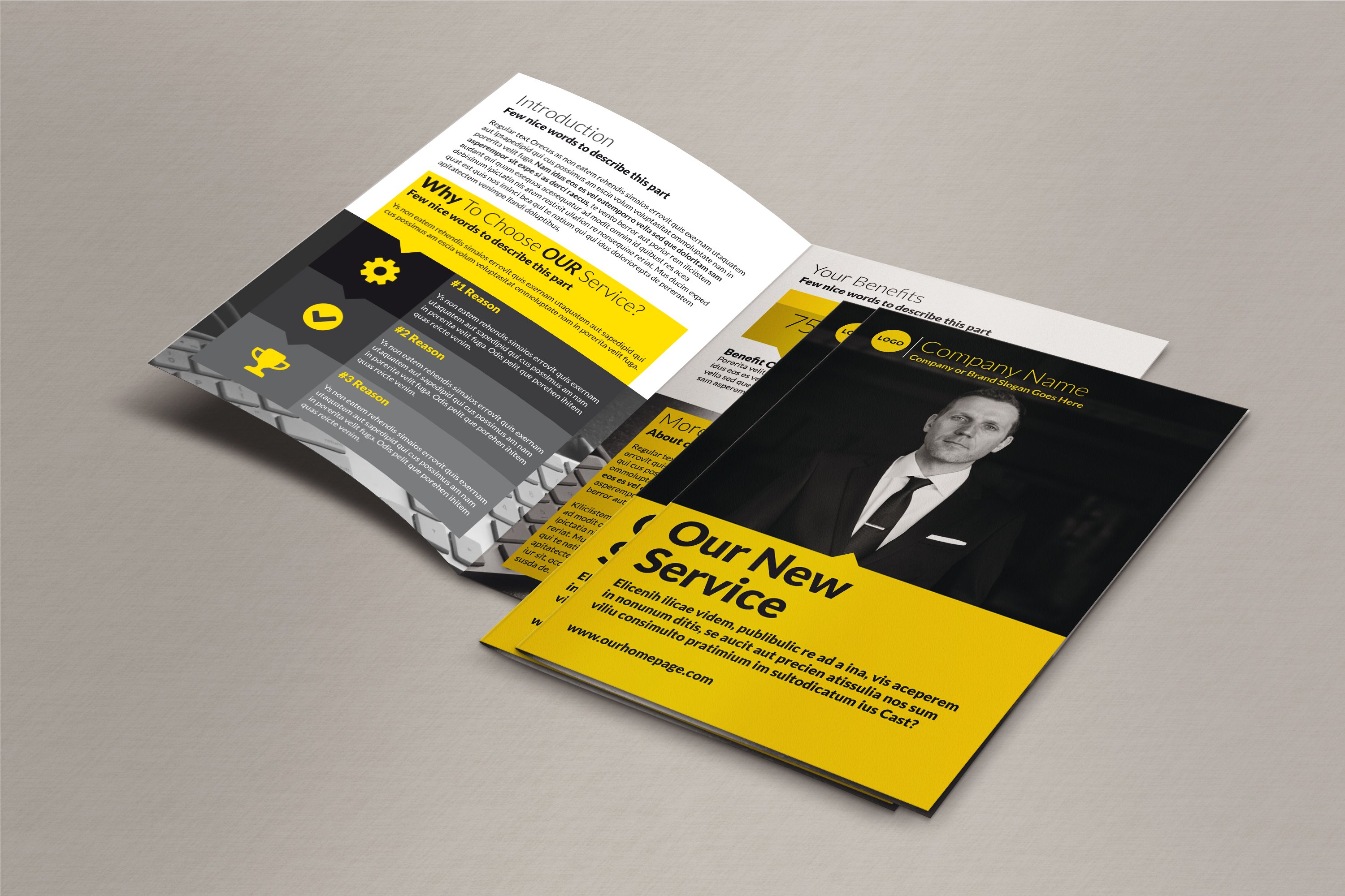 Business Bi-Fold Brochure preview image.