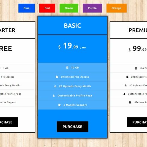 Pricing Tables - CSS3 cover image.
