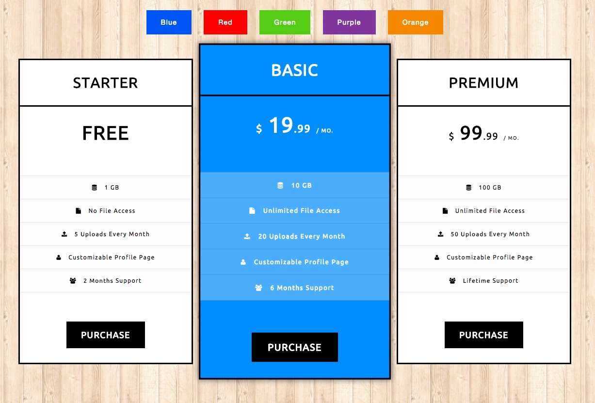 Pricing Tables - CSS3 cover image.