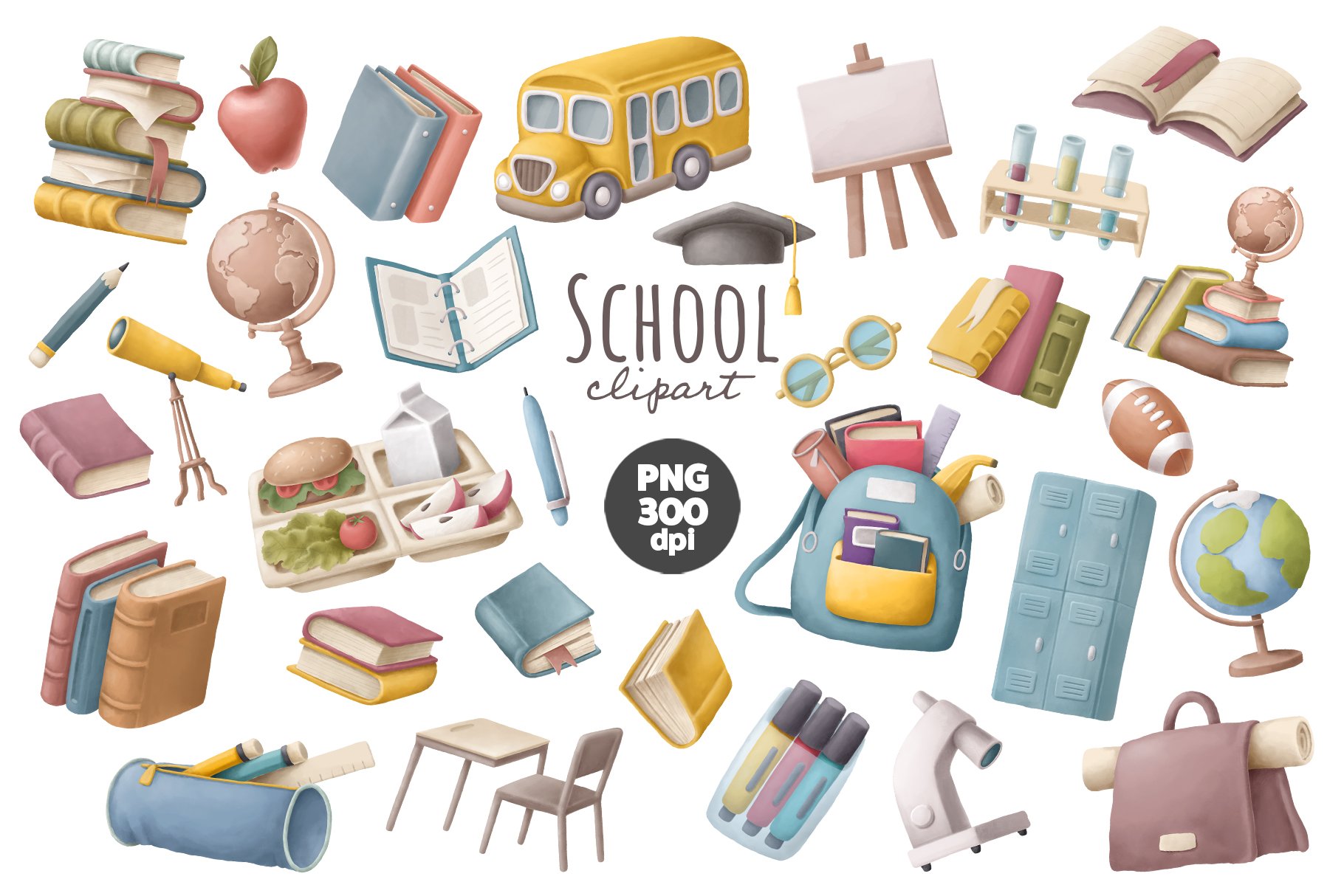 School clipart cover image.
