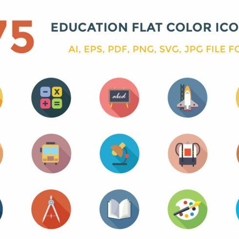 175 Education Vector Icons cover image.