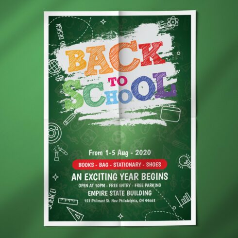 Back to School Flyer Template cover image.