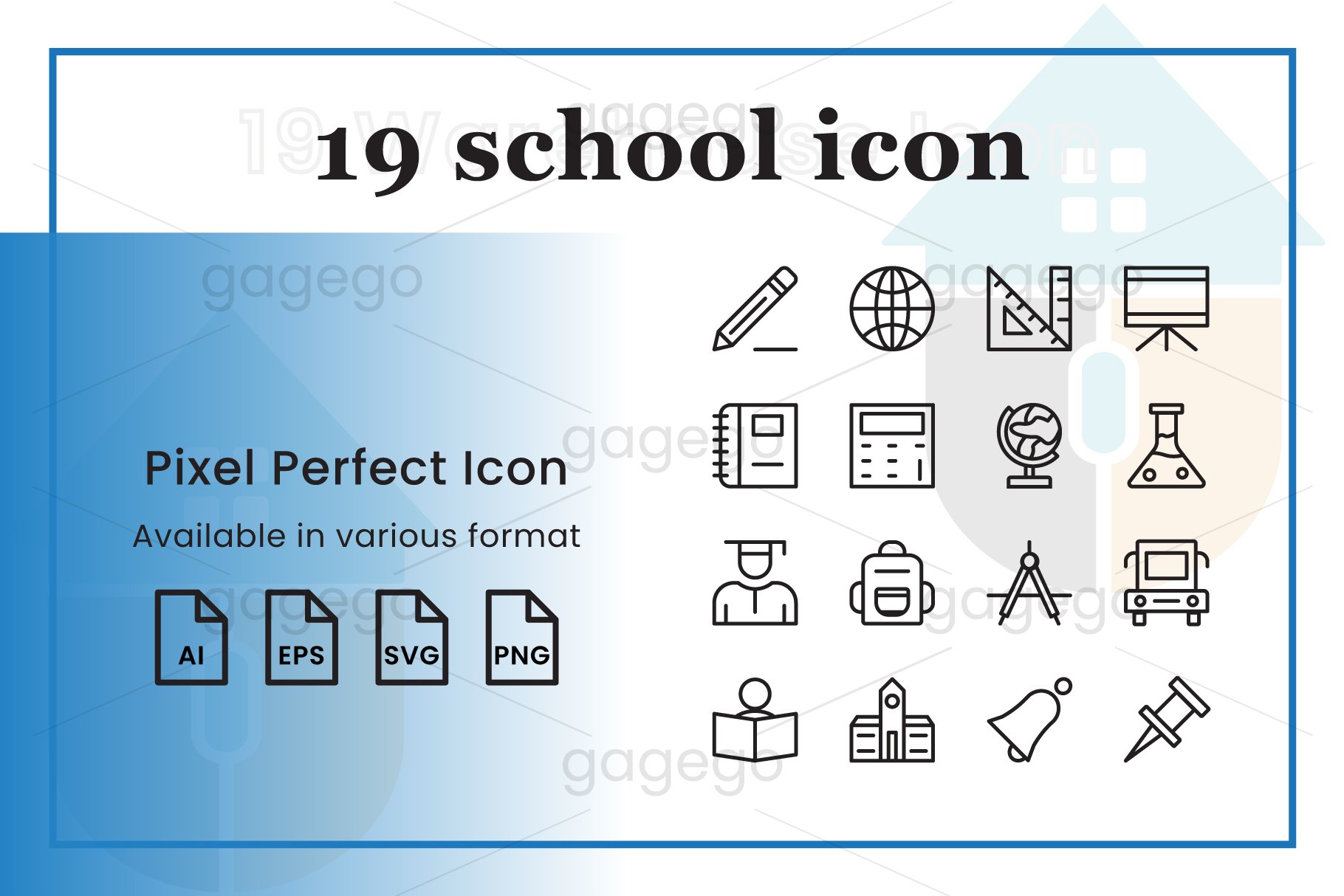 School education icon cover image.