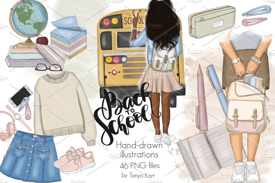 Back To School Clipart & Patterns cover image.