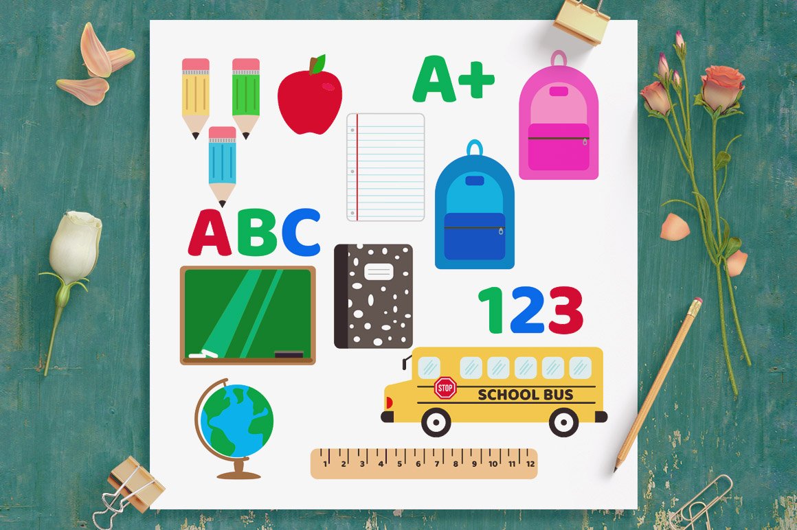 Back to School Clipart preview image.