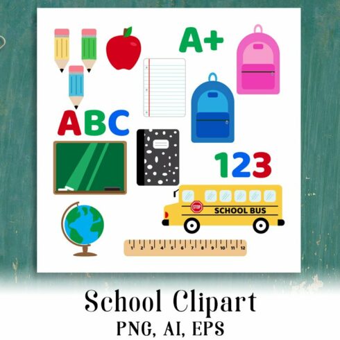 Back to School Clipart cover image.