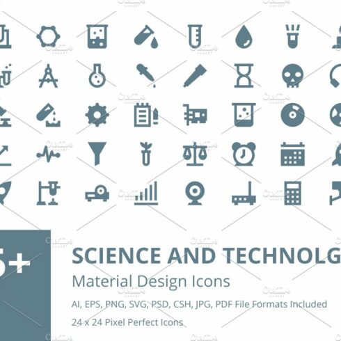 Science & Technology Material Icons cover image.