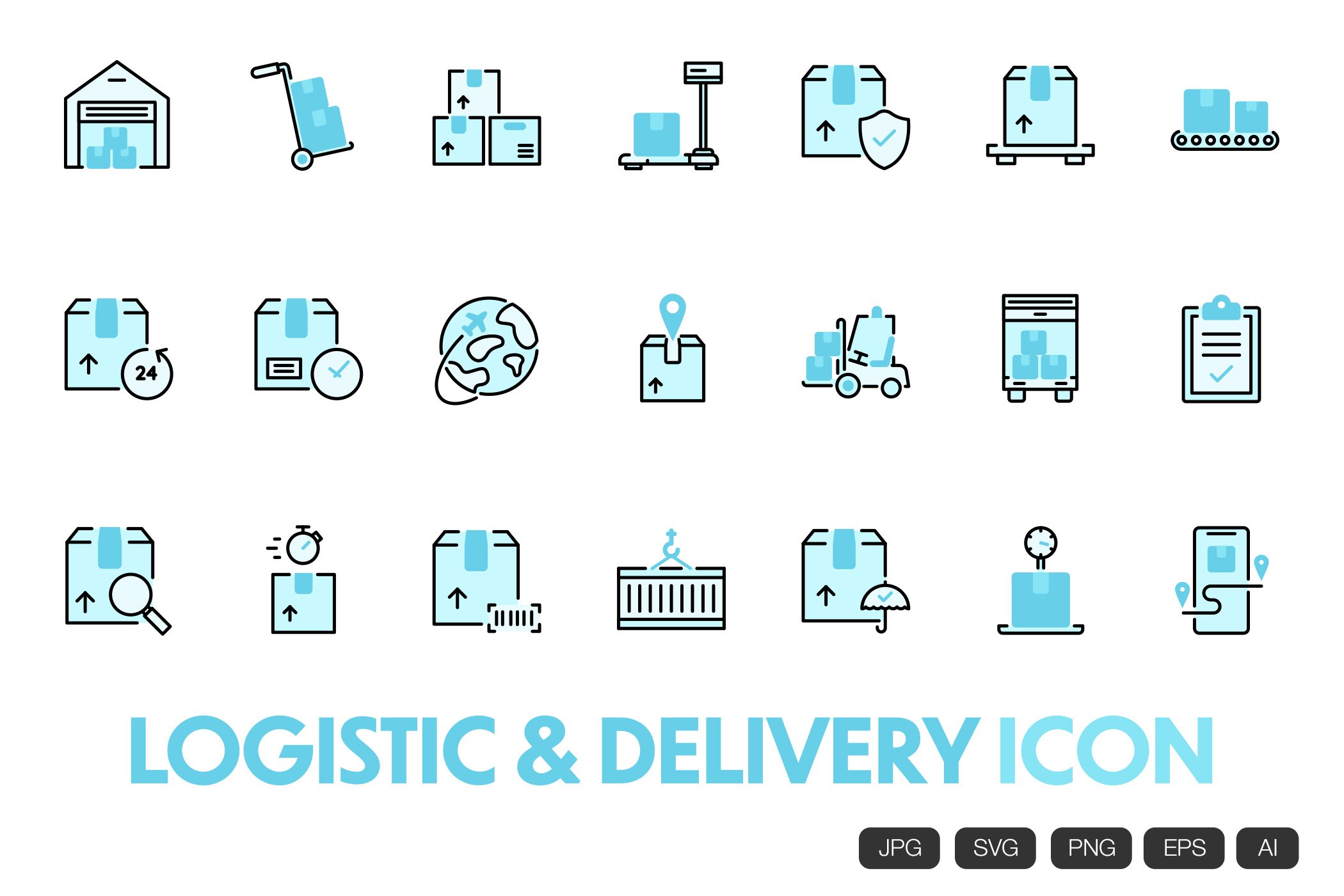 21 Logistic & Delivery Icon cover image.
