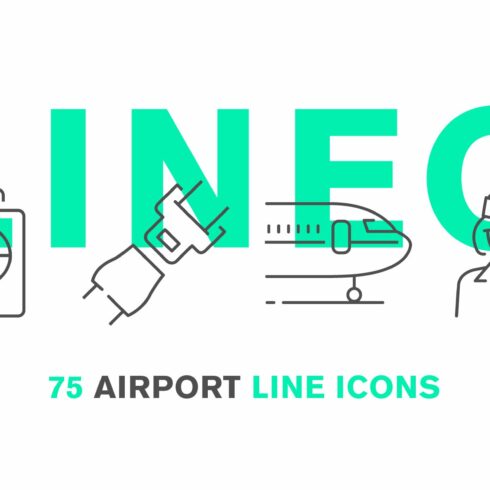 LINEO - 75 AIRPORT ICONS cover image.