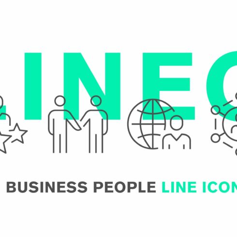 LINEO - 75 BUSINESS PEOPLE ICONS cover image.
