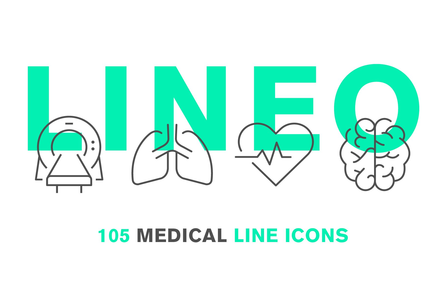 LINEO - 105 MEDICAL ICONS cover image.