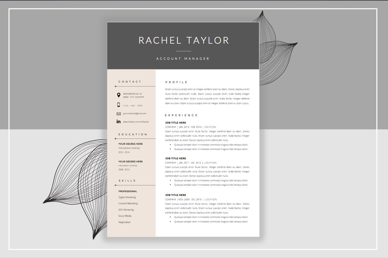 Resume Template & Cover Letter cover image.