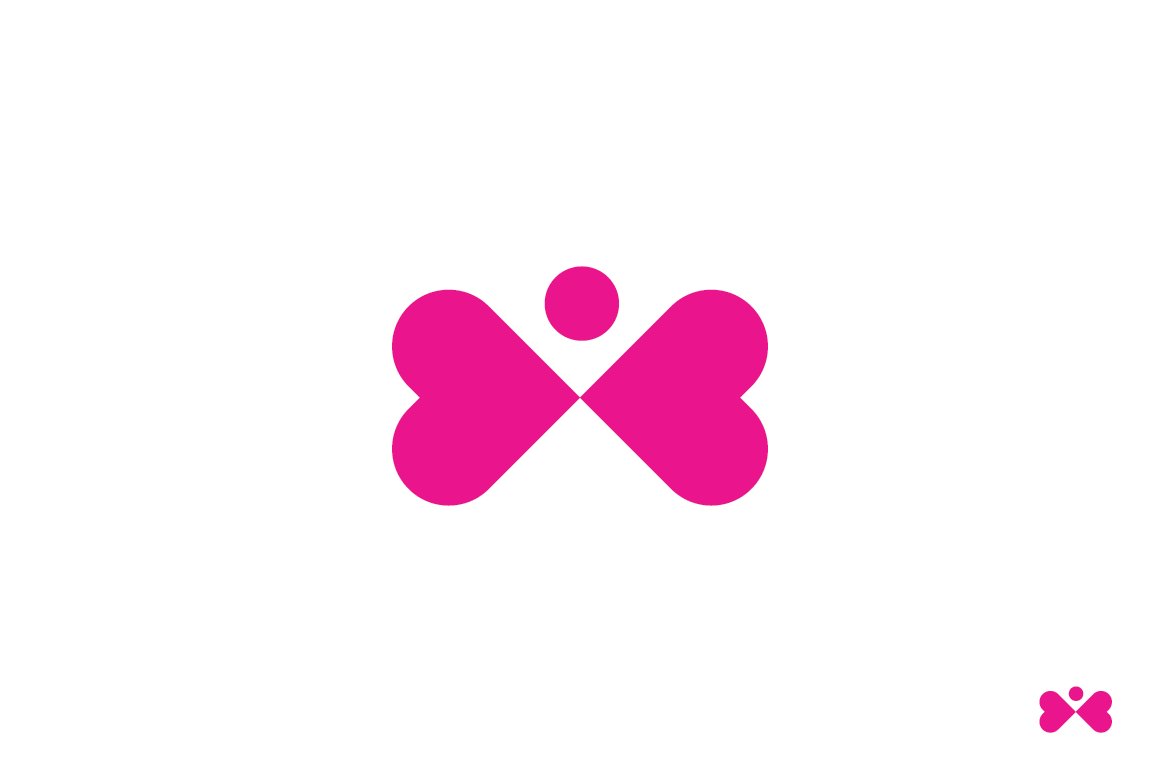 Butterfly love logo. preview image.