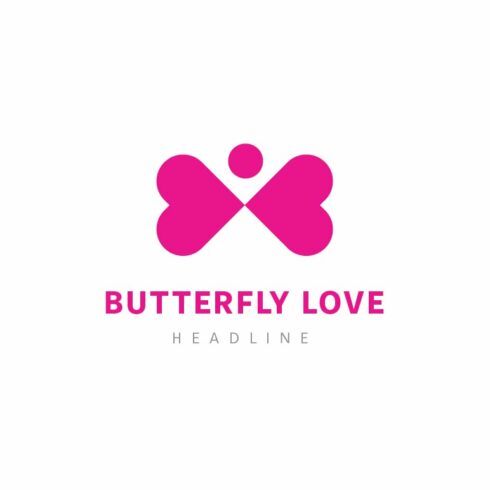 Butterfly love logo. cover image.