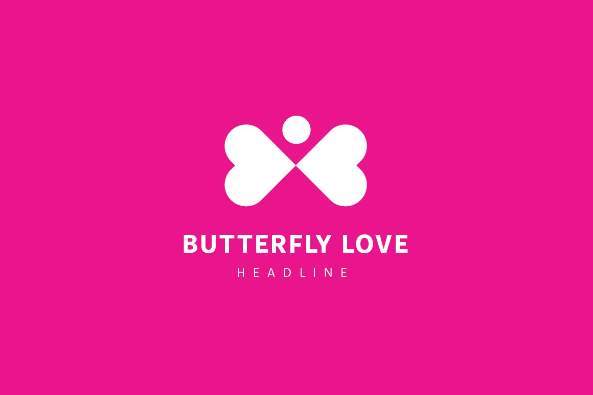Butterfly love logo. cover image.