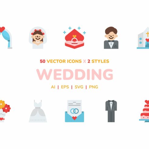Wedding Icon Pack cover image.