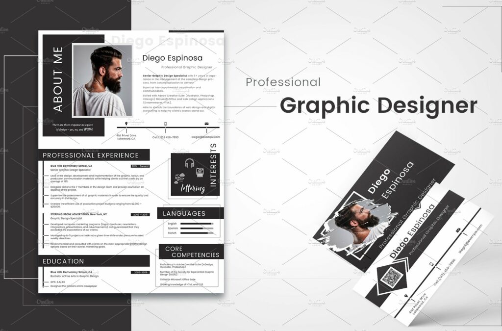 Graphic Designer Resume Portfolio – MasterBundles