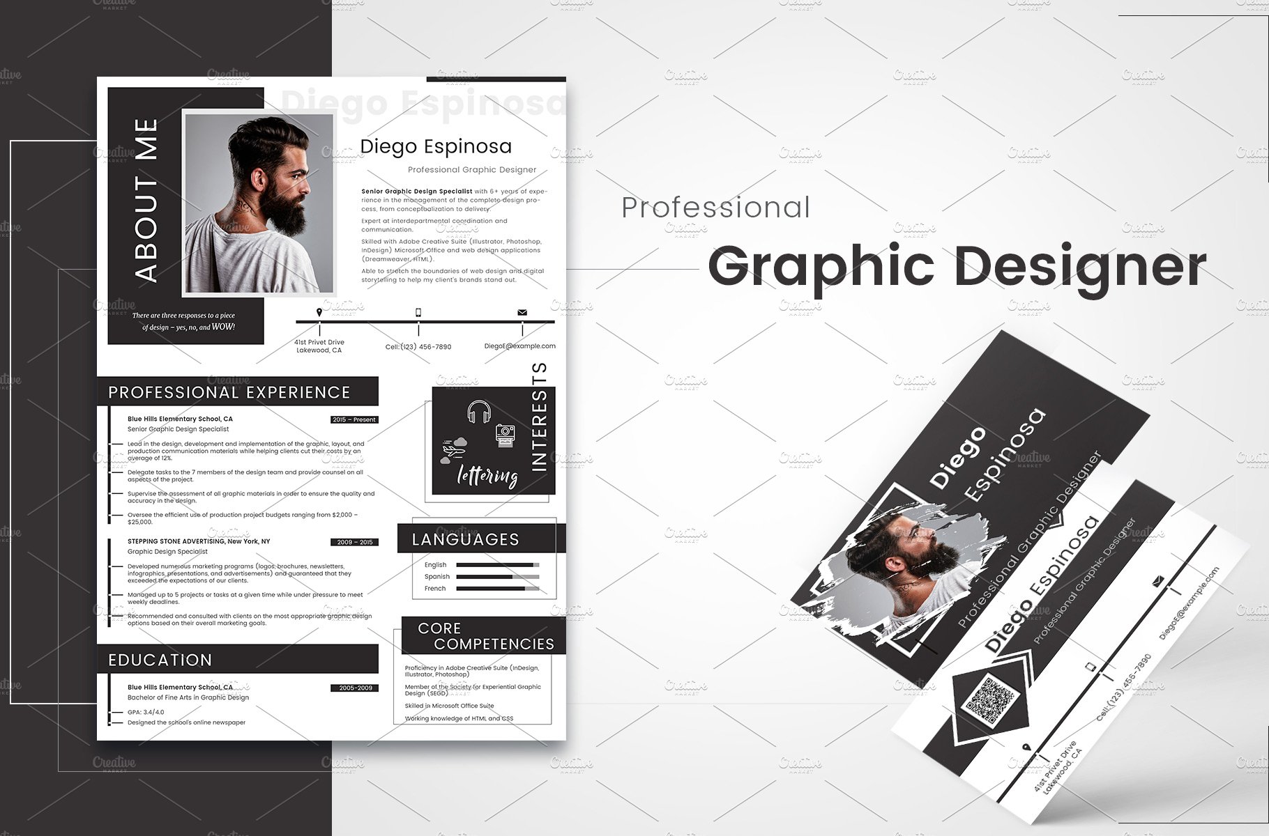 Graphic Designer Resume Portfolio preview image.