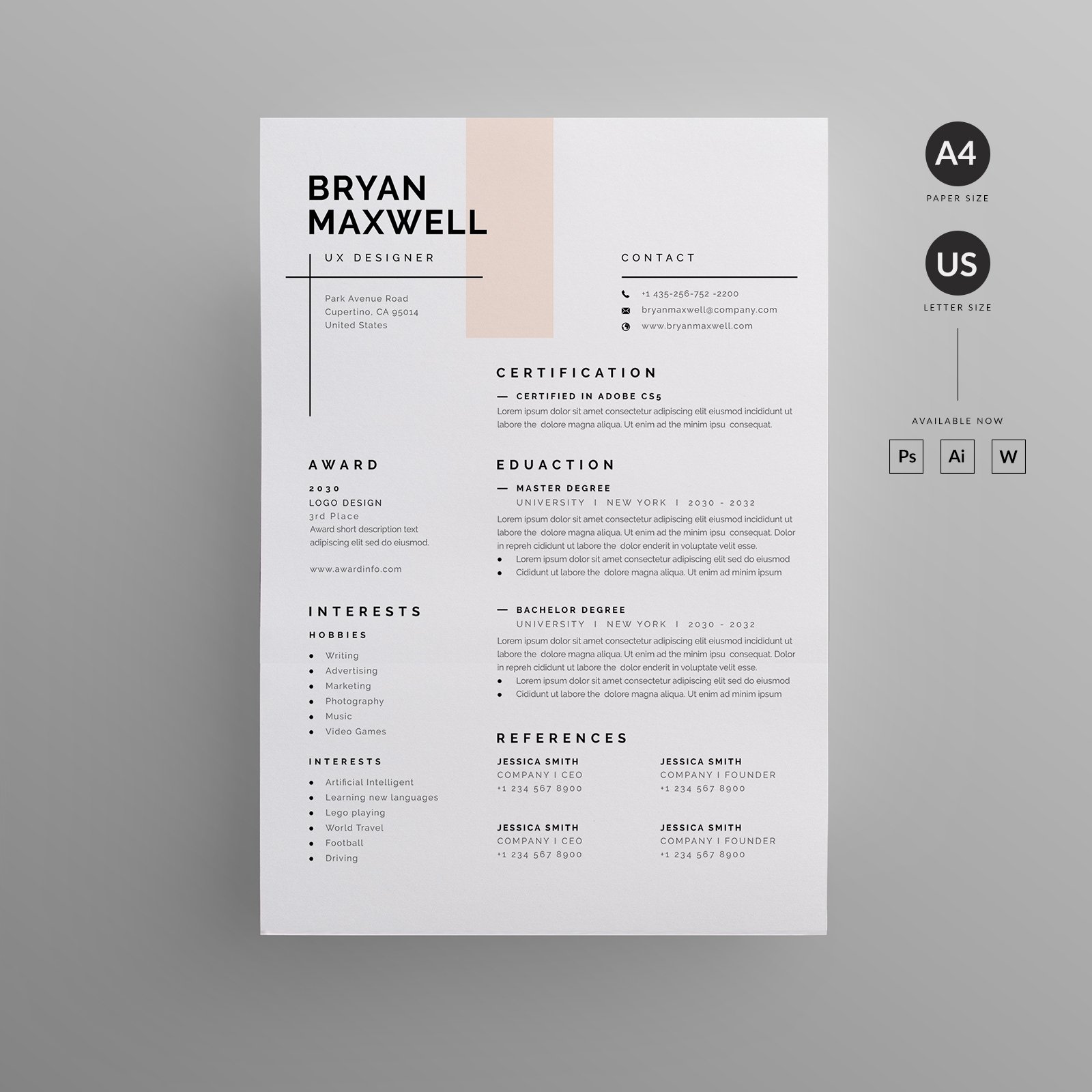 Resume/CV preview image.