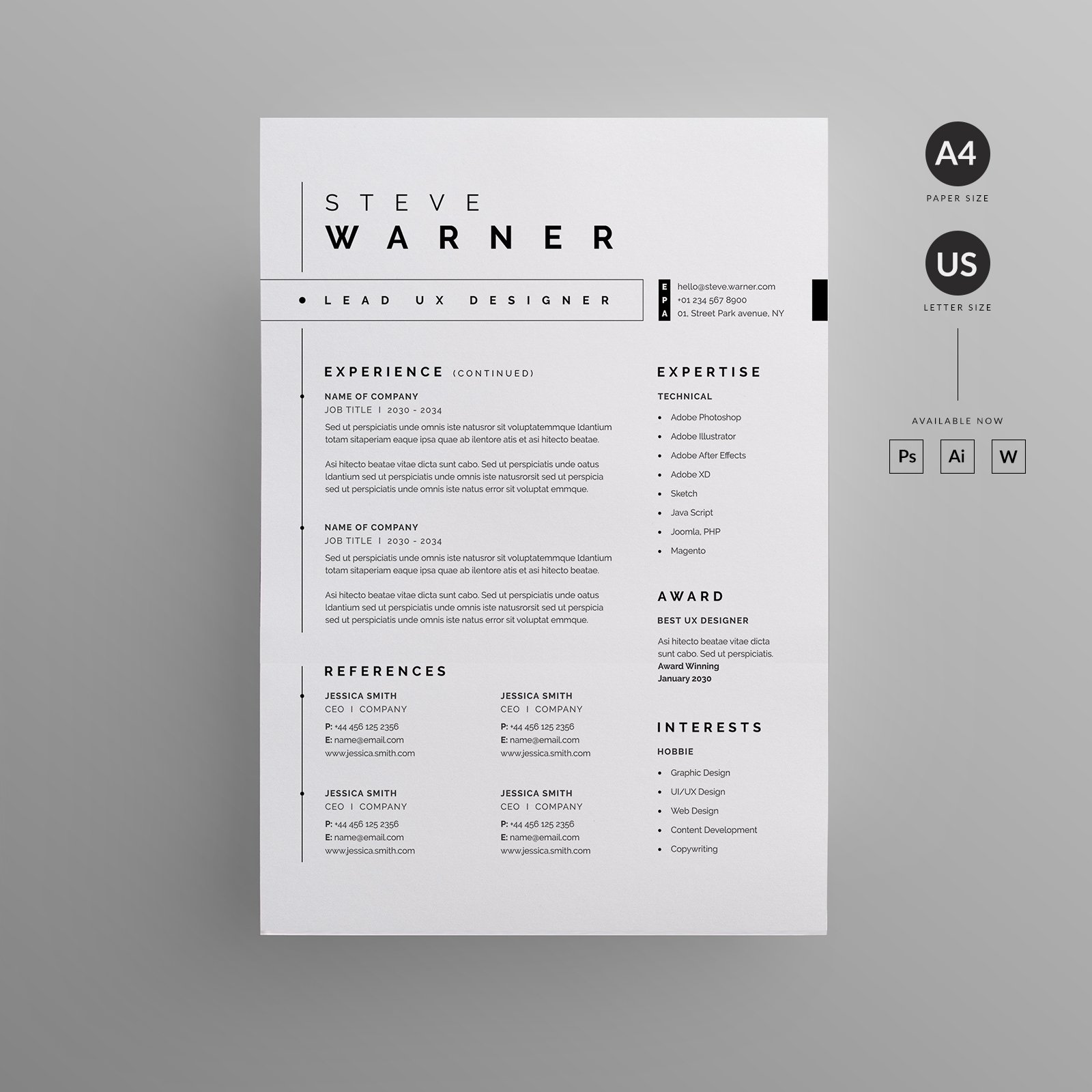 Resume/CV preview image.