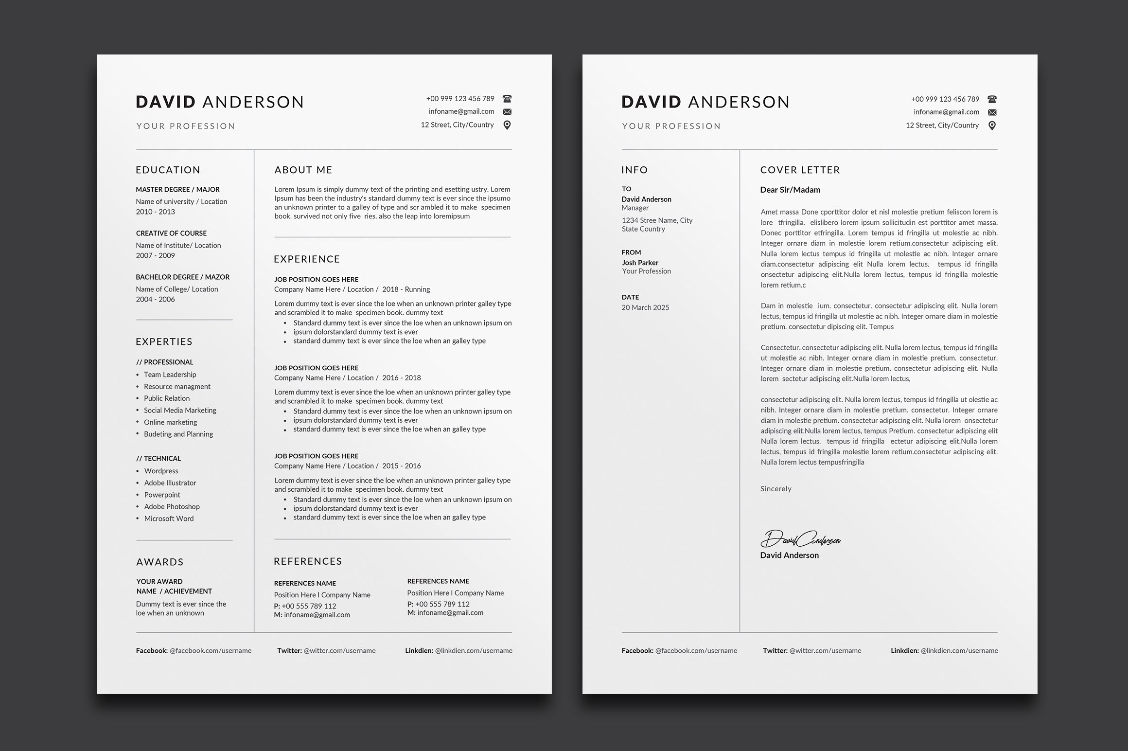 Clean Cv-Resume preview image.