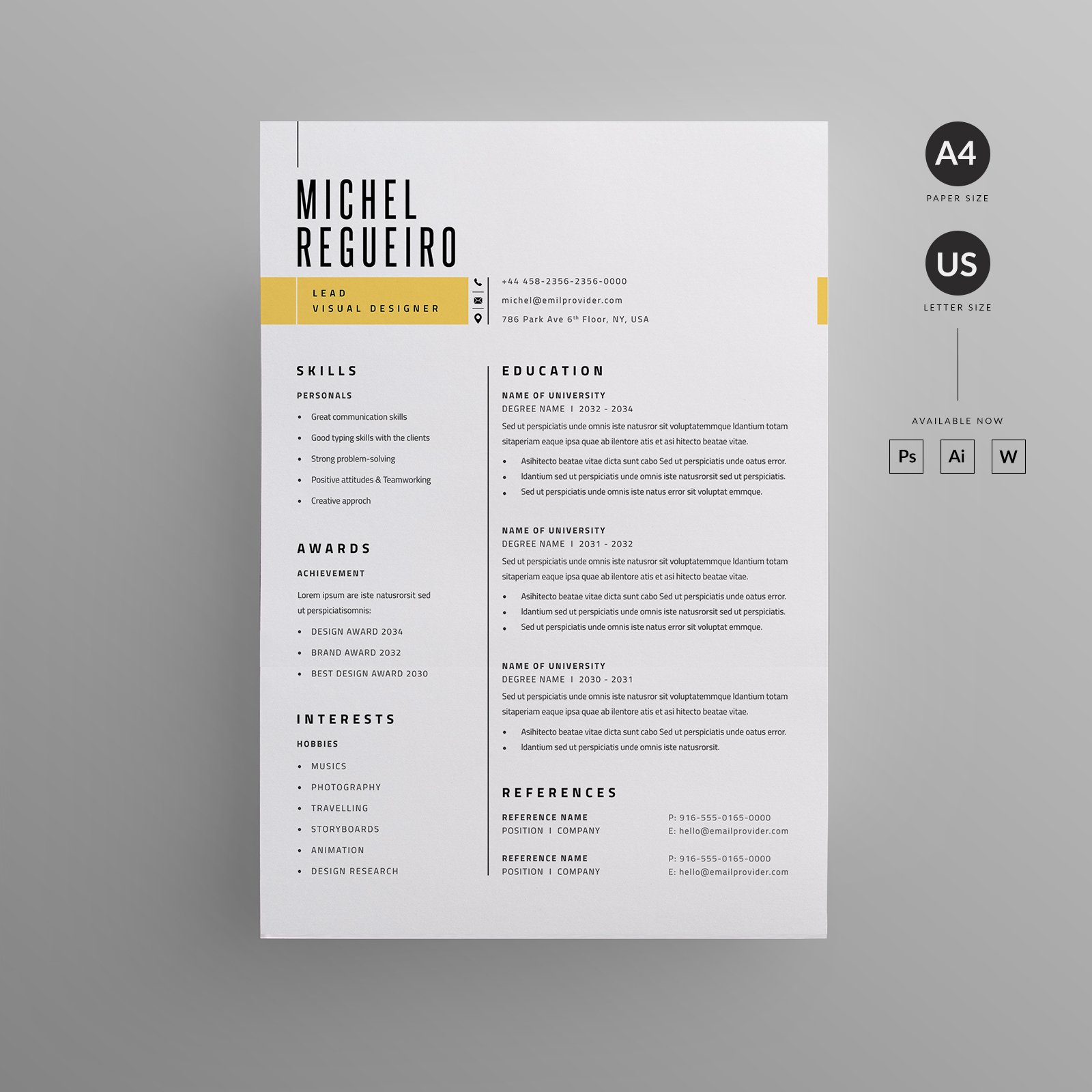 Resume/CV preview image.