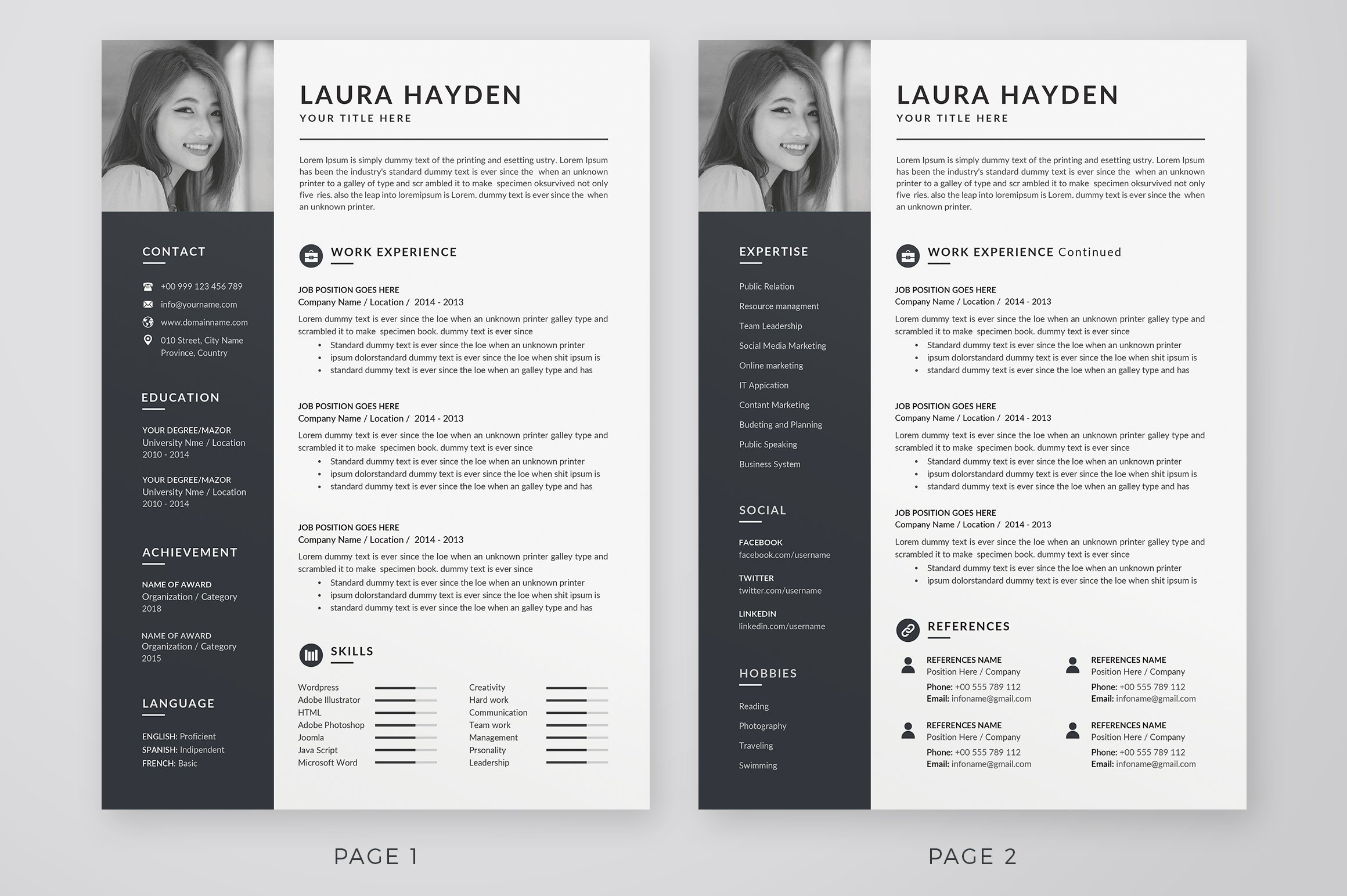 Resume/CV preview image.