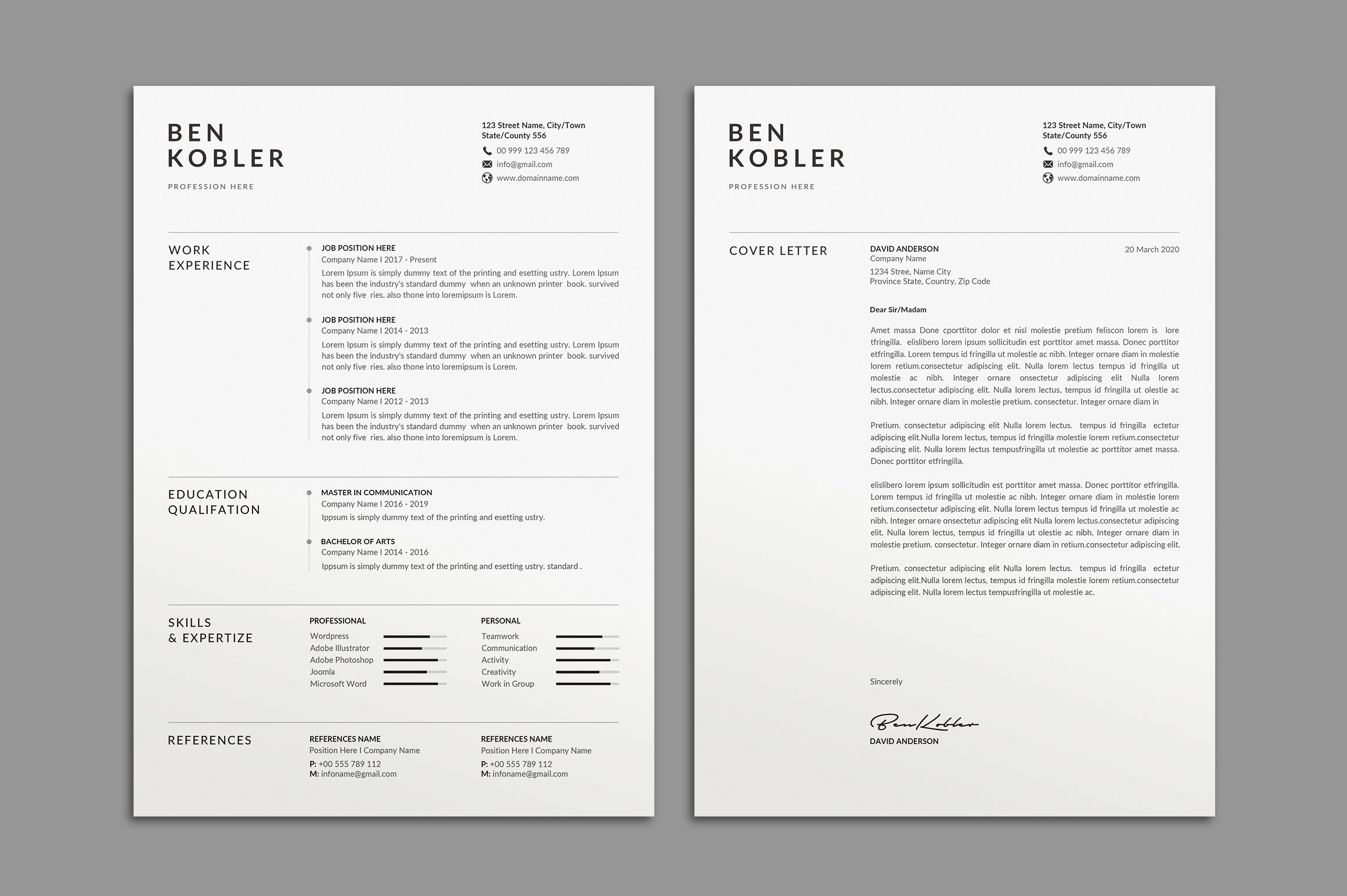 Resume/CV preview image.