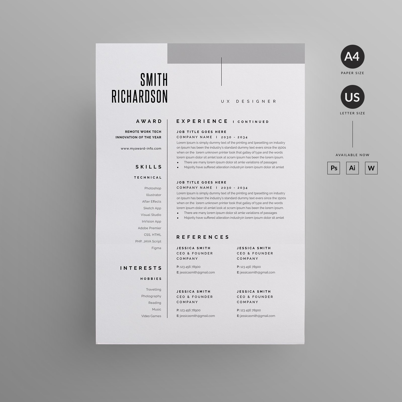 Resume/CV preview image.