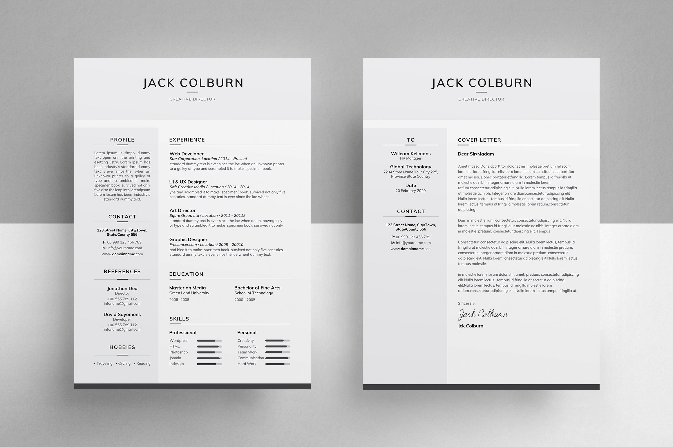 Resume/CV - Clean preview image.