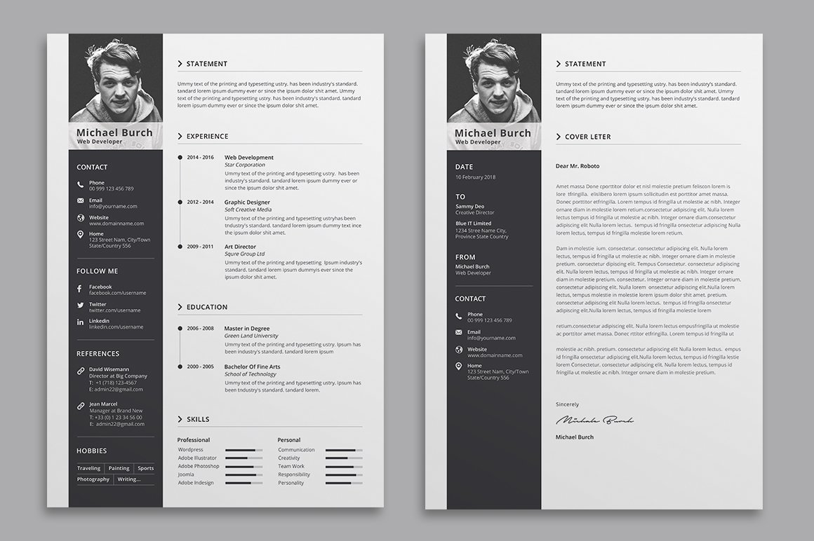 Minimal Cv-Resume preview image.